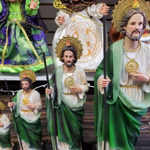 Saint Jude San Judas, St Jude Statue 25301-12 Canvas San Juditas Catholic Figurin san judas tadeo