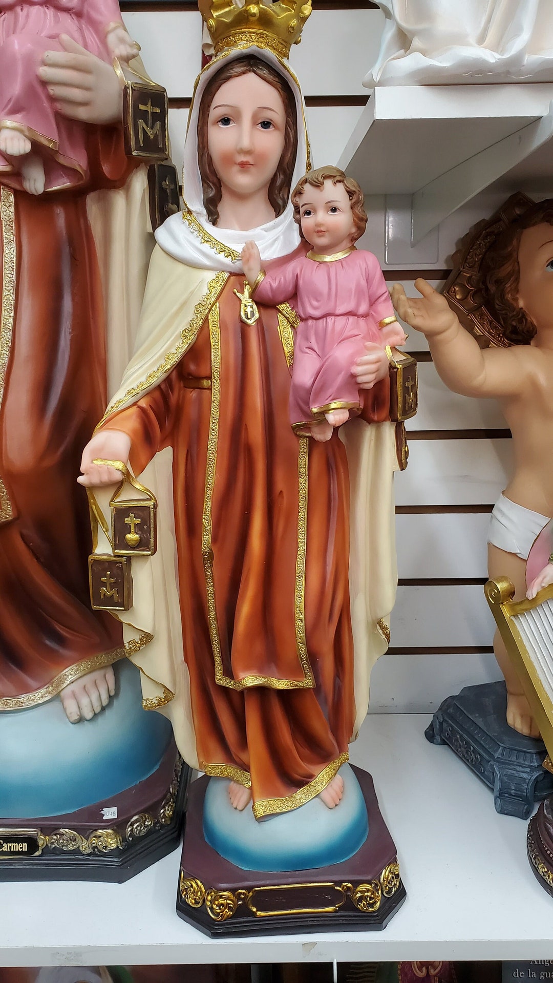 24 Inch Statue Virgin of Carmen Statue VIRGEN DEL CARMEN Catholic Mary ...
