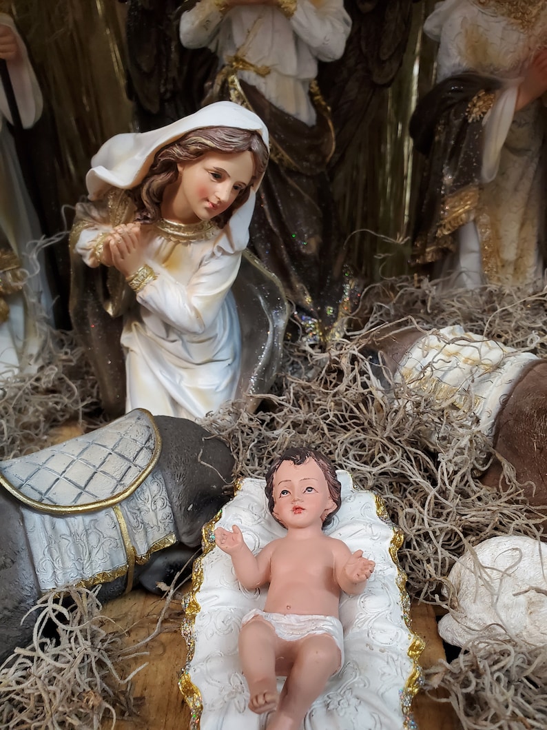 12 inch Nativity Set Christmas Nativity Scene 12 piece nacimiento SET immagine 2