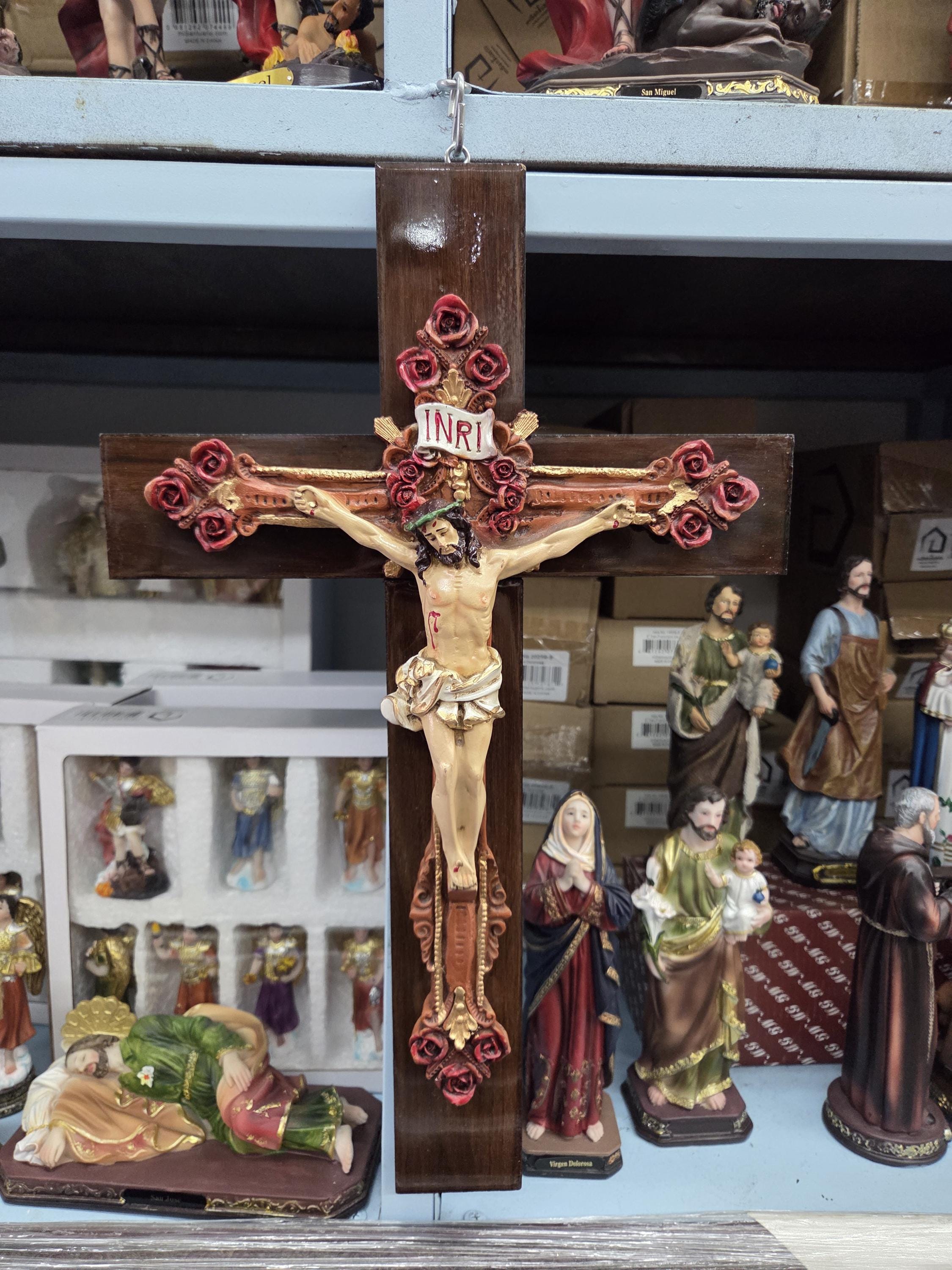 棚 Cruju クルジュ 18” Wall Cross Jesus Crucifix Crucifijo Cristo 11x18 Inches - Etsy