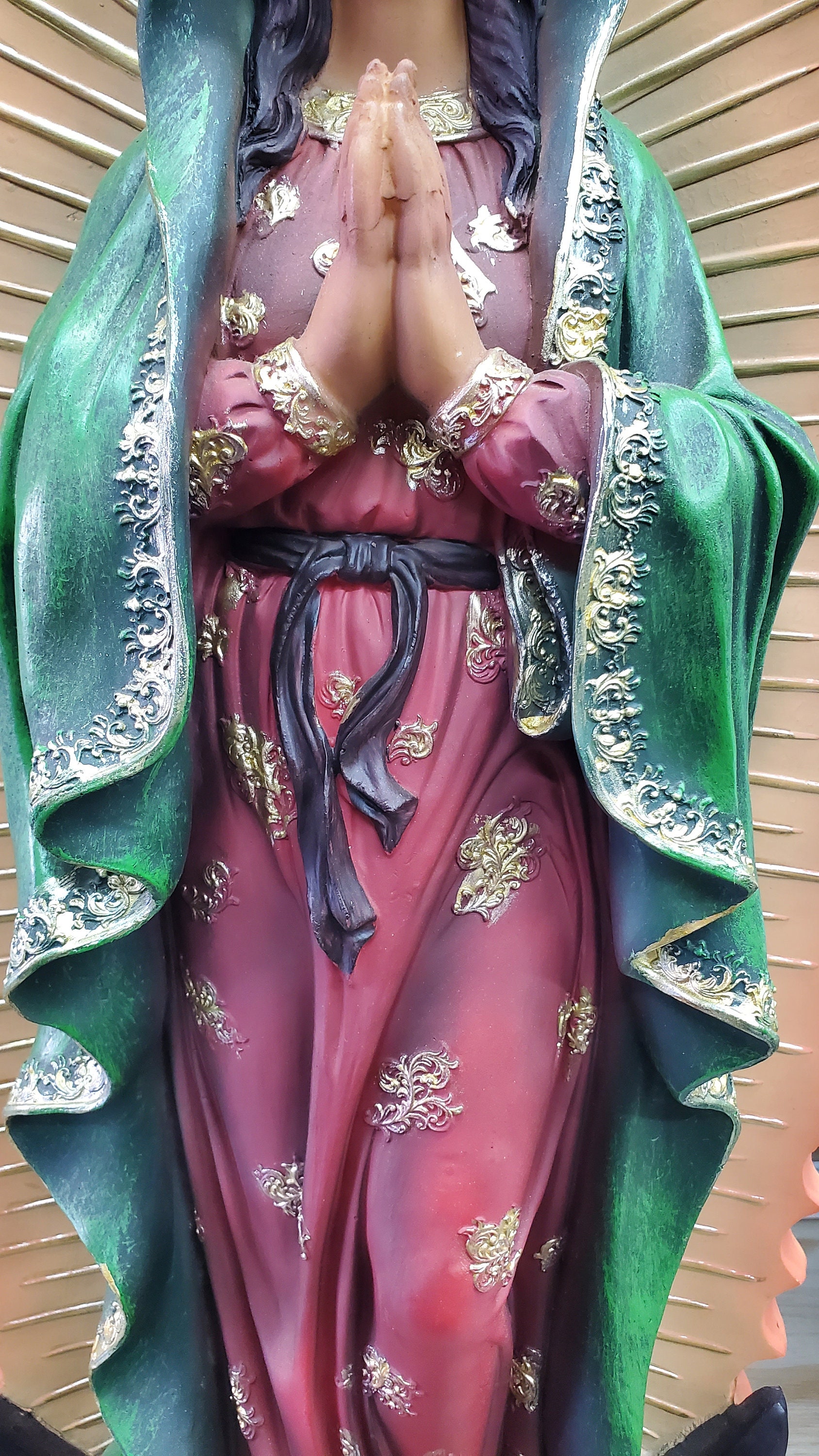 24 Inch Statue Our Lady of Guadalupe Statue Handcrafted Virgen Maria ...