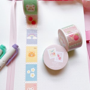 Cute Bear Stamp Washi Tape | Stamp Washi | Cute Animal Washi Tape