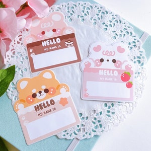 Cute Bear Sticker | Cute Animal Sticker | Kawaii Shiba Sticker | Holographic Decal | Planner Sticker