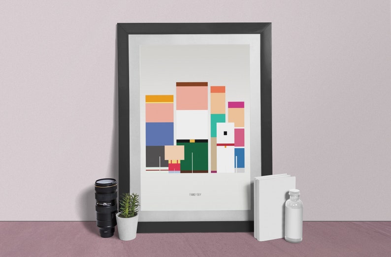 Family Guy Minimal Block Poster Print Cartoon Etsy Ireland