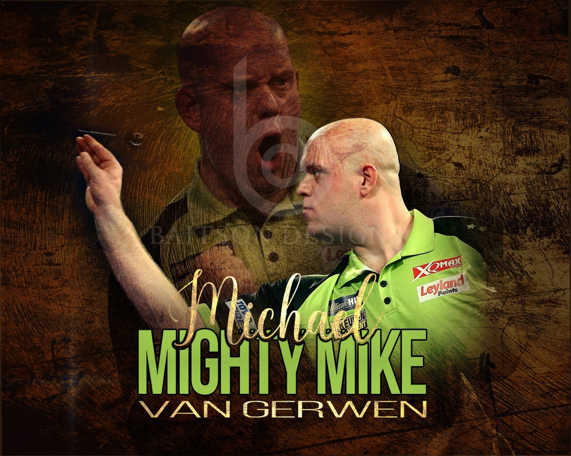 Michael Van Gerwen Mighty Mike Dutch Darts Player Professional | Etsy