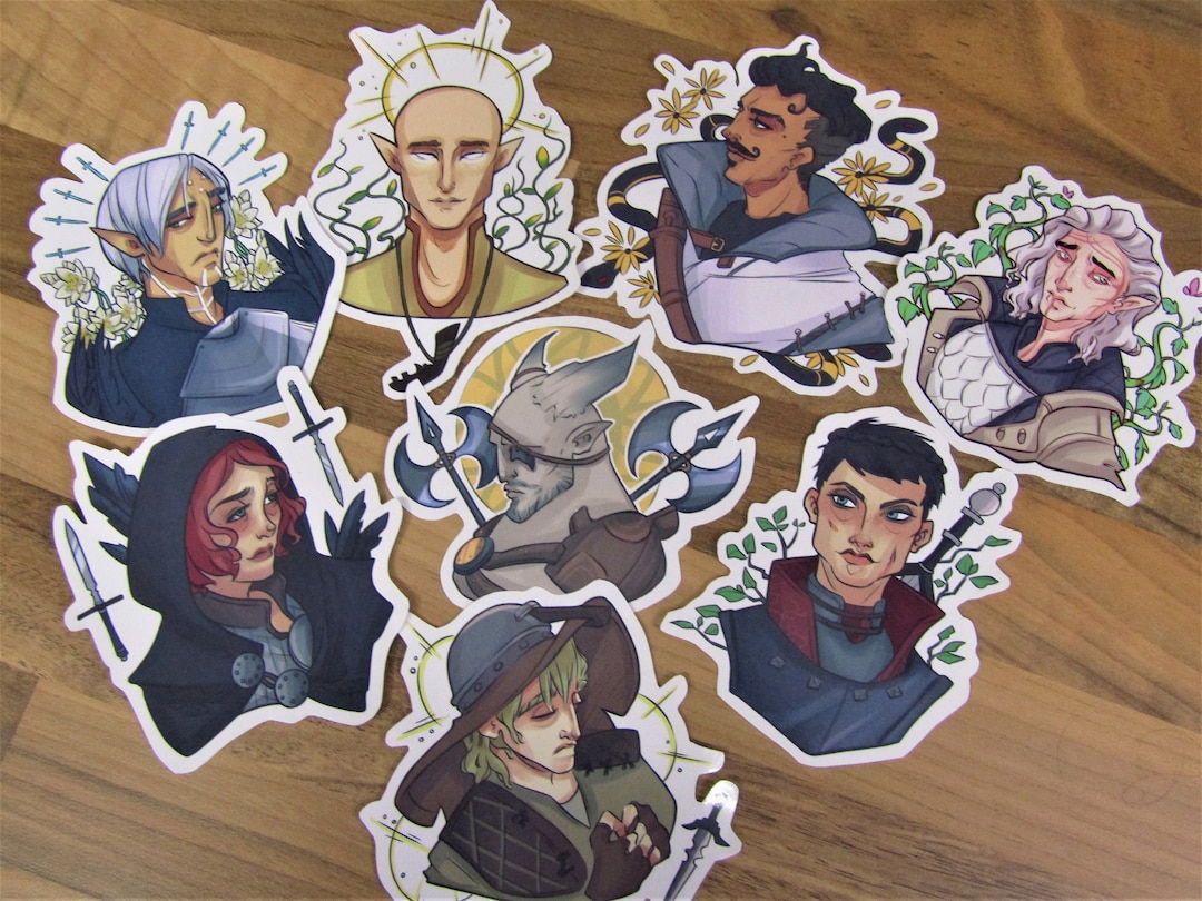 Dragonlance Sticker DRAGON AGE Stickers - Fantasy, High Quality, High Gloss, Water Proof ...