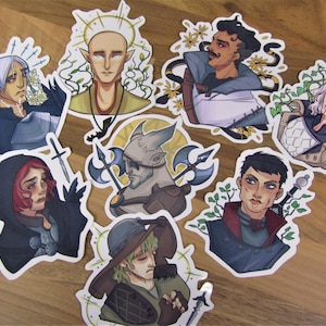 DRAGON AGE stickers - fantasy, high quality, high gloss, water proof, weatherproof