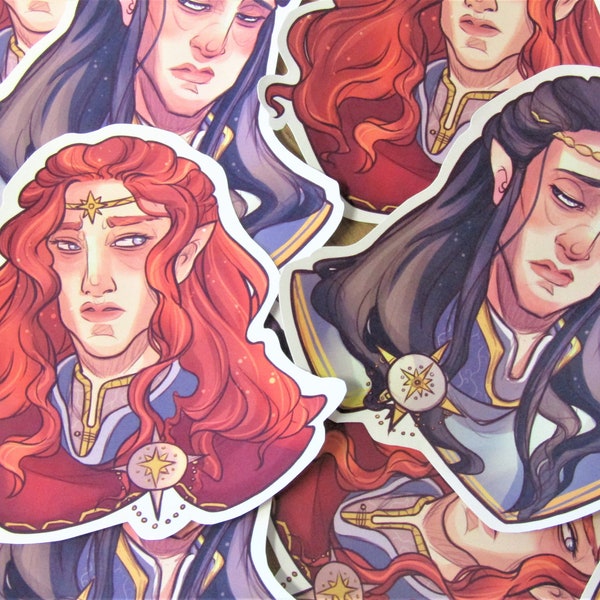 MAEDHROS AND MAGLOR silmarillion stickers - tolkien legendarium, lotr,  high gloss water proof, weatherproof