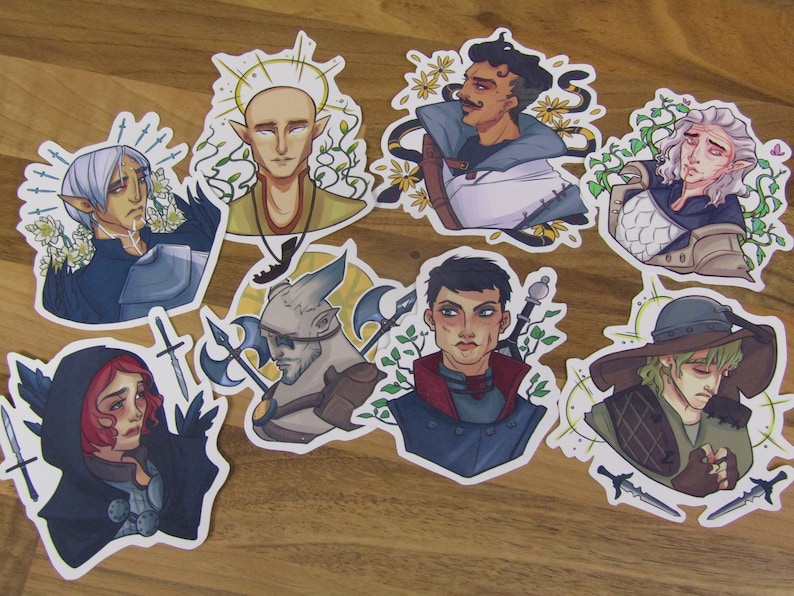 Dragonlance Sticker DRAGON AGE Stickers - Fantasy, High Quality, High Gloss, Water Proof ...