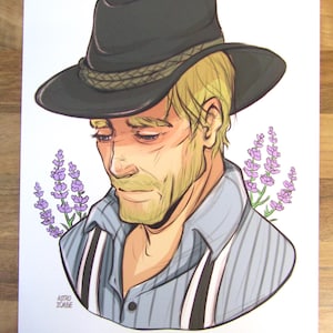 Arthur Morgan - High Detail Art Print - RDR2, fantasy, COWBOYS