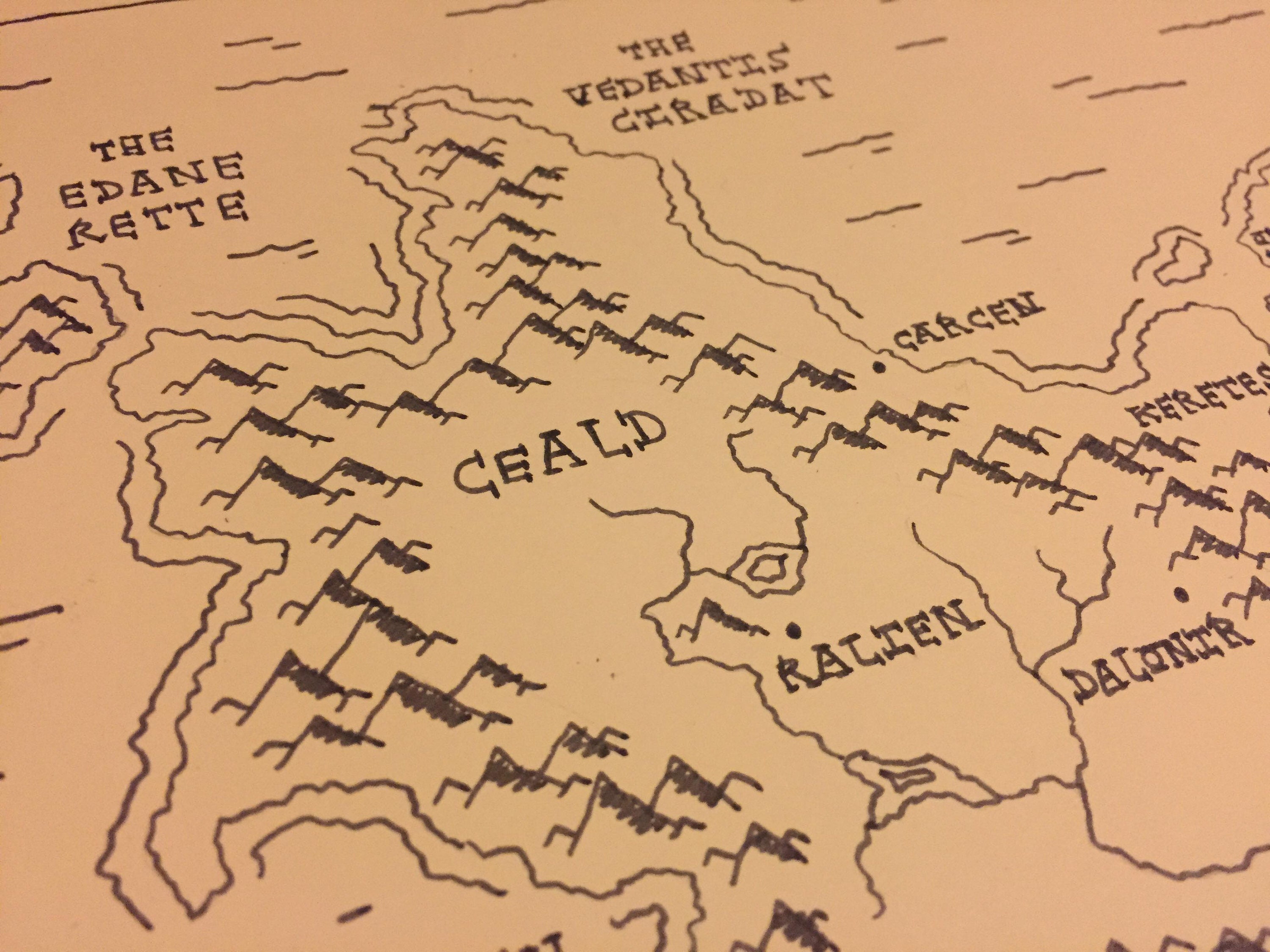 Kingkiller Chronicle Four Corners A3 Hand Drawn Paper Map Etsy