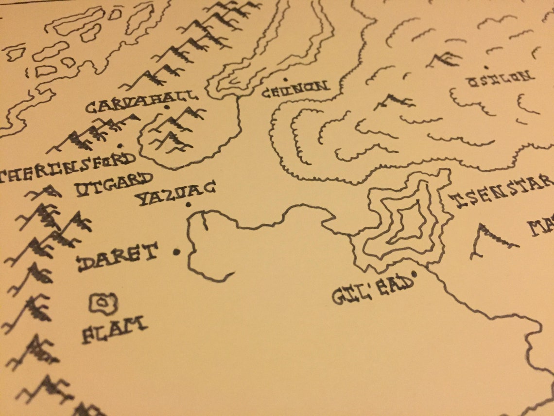 Inheritance Cycle Alagaesia A3 Hand Drawn Paper Map | Etsy