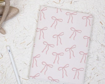Pink Bows Cute iPad Case with  Pencil Holder Cover for iPad 2025 Air 7 6 5 4, iPad Pro 13 12.9 11 Inch M4 M3 iPad 11/10/9 Gen Mini 6/7