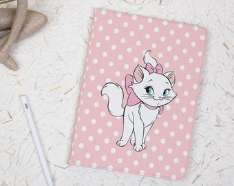 Süße Katze Polka Dot Pink iPad Hülle mit Apple Pencil Halter Hülle für iPad Air 5 3 4 Hülle iPad Pro 11 12 9 2020/21/22 Schützende iPad Hülle