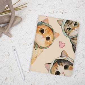 Süße Katzen iPad Hülle mit Apple Pencil Inhaber Cover für iPad Air 7/6/5th 11 Zoll 2025 M4 M3 iPad Pro 13 Zoll, iPad 11 10 9 Gen A16, Mini 6/7