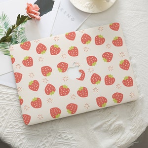 Cute Kawaii Strawberries Fruit New Pro Mac Hard Protective Case Laptop Cover for MacBook For Macbook Air 11/13 Pro 13/14/15/16 2008-2021Inch