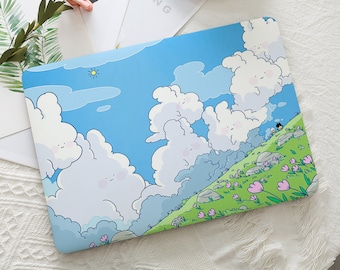 Cloud Bunny Grassland Étui de protection rigide pour Macbook Housse d'ordinateur portable pour Mac 16 12 13 pouces pour Macbook Air 13 Pro 13/14/16 2018 2022 2023 M2