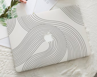 Line Minimalist Macbook Hard Protective Case Laptop Cover for 2026 Neo 13 Air 15/13/11 A3448 Mac Pro 16/15/14/13 inch A3434 M5 M4 M3 M2 M1