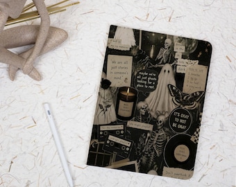 Gothic Ghost Collage iPad Case with Pencil Holder, Cover for iPad A16, 10th Gen, Air 4/5/6 9.7 11 13 M4, Pro 12.9, Mini 5/6/7 A17Pro