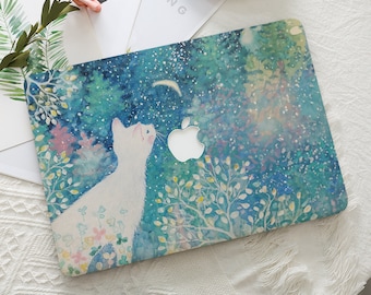Cartoon Cat Dreamy Macbook Hard Protective Case Laptop Cover for 2026 Neo Air 15/13/11 Mac Pro 16/15/14/13 inch A3434 M5 M4 M3 M2 M1 Ret12