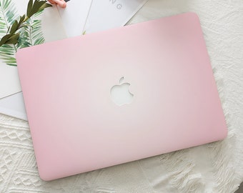 Gradual Pink Simple Macbook Hard Protective Case Mac Laptop Cover for 2025 Air 15/13/11 Inch A3240 Macbook Pro 13/14/15/16 2024 M4 M3 M2 M1
