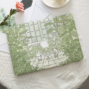 Green Garden Dog Macbook Hard Protective Case Laptop Cover for MacBook For Macbook Air 11/13 Pro 13/14/15/16 2008-2022 Inch 13 14 16
