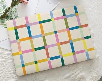 Colorful Lines Minimalist Macbook Hard Protective Case Laptop Cover for 2026 Neo Air 15/13/11 Mac Pro 16/15/14/13 inch A3434 M5 M4 M3 M2 M1