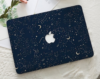 Mystery Constellation Moon Macbook Hard Protective Case Laptop Cover for MacBook For Macbook Air 11/13 Pro 13/14/15/16 2008-2022 Inch 13 16