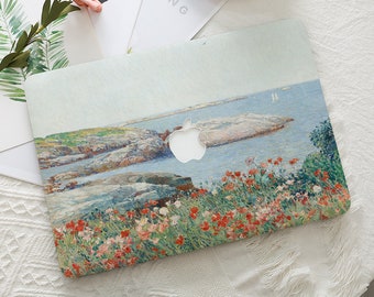 Floral Painting Scenery Macbook Hard Protective Case Laptop Cover for 2026 Neo 13 Air 15/13/11 Mac Pro 16/15/14/13 inch A3434 M5 M4 M3 M2 M1