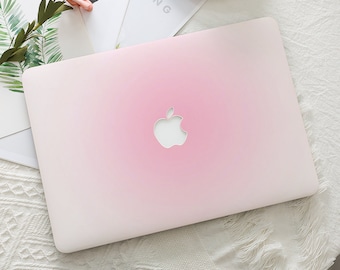 Blush Pink Gradient Macbook Hard Protective Case Laptop Cover for Macbook Air 15/13/11, Macbook Pro 13/14/15/16 2022 2024 2025 New M2 M3 M4