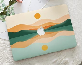 Minimal Abstract Hills Art MacBook Hard Protective Case Laptop Cover for 2026 Neo Air 15/13/11 Mac Pro 16/15/14/13 inch A3434 M5 M4 M3 M2 M1