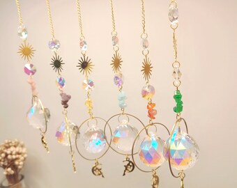 wedding house office decoration crystal hanging ornaments with teardrop pendant for Christmas tree decorations Sahalo Colorful crystal decoration