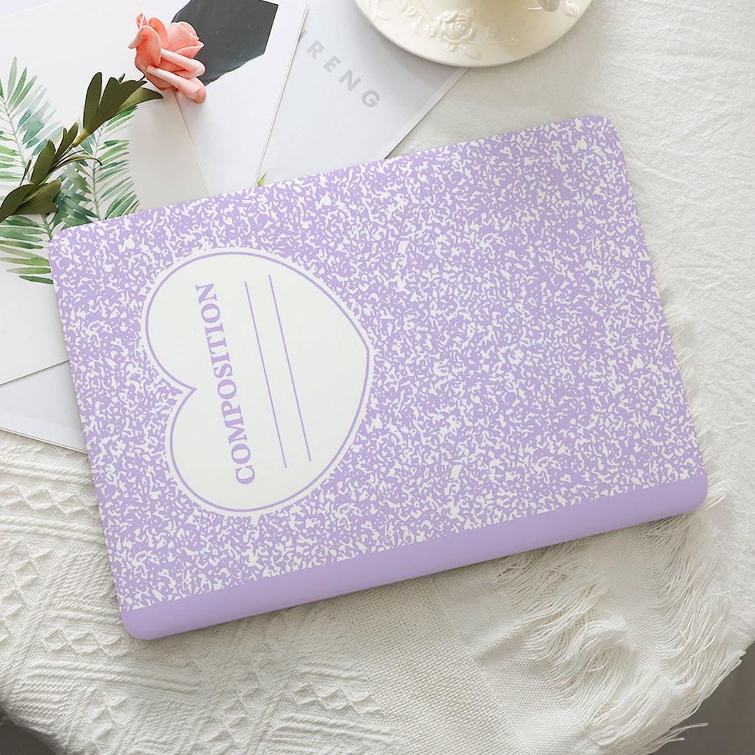 Composition Notebook Purple Hard Protective MacBook Case Etsy