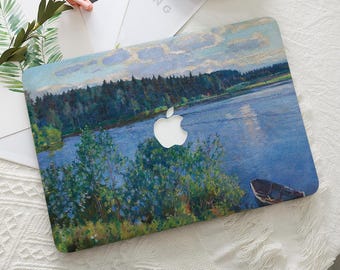The Lake Oil Painting Macbook Hard Protective Case Laptop Cover for 2026 Neo 13 Air 15/13/11 Mac Pro 16/15/14/13 inch A3434 M5 M4 M3 M2 M1