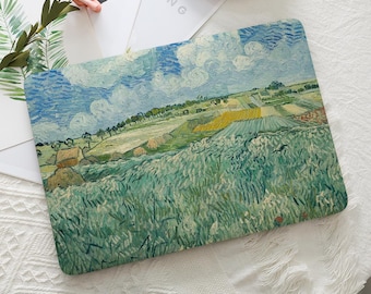 Van Gogh Painting Green Macbook Hard Protective Case Laptop Cover for 2026 Neo 13 Air 15/13/11 Mac Pro 16/15/14/13 inch A3434 M5 M4 M3 M2 M1