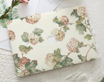 Elegant Flower Painting Macbook Hard Protective Case Laptop Cover for 2026 Neo 13 Air 15/13/11 Mac Pro 16/15/14/13 inch A3434 M5 M4 M3 M2 M1