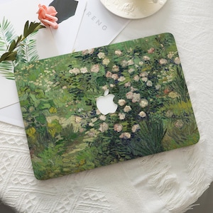 Van Gogh Roses Painting Macbook Etui de protection rigide Housse d'ordinateur portable pour MacBook Air 2025 15/13/11 Pro 16/15/14/13 pouces M1 M2 M3 M4 2022 2024