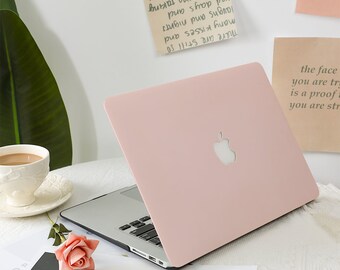 Blush Pink Solid Color MacBook Hard Protective Case Laptop Cover