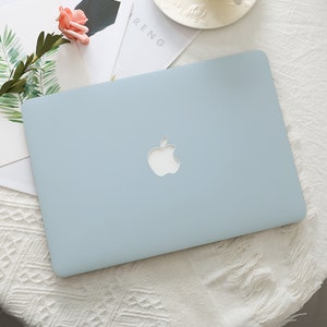 Haze Blue Solid Color Macbook Hard Protective Case for Air 15/13/11 Macbook Pro 16/15/14/13 2025 2024 M4 M3 M2 M1 Mac 12 Inch Laptop Cover