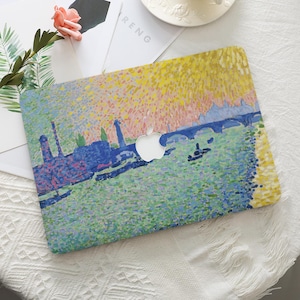 Pointillism Painting Art MacBook Hard Protective Case Laptop Cover for 2025 M4 Mac Air 15/13/11 MacBook Pro 16/14/15/13 Inch M1 M2 M3 2024
