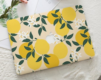 Spring Cute Yellow Lemon Macbook Hard Protective Case Laptop Cover for MacBook For Macbook Air 11/13 Pro 13/14/15/16 2008-2021 Inch