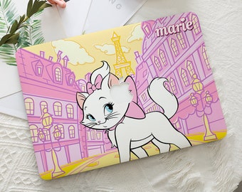 Chat Marie mignon peinture étui de protection rigide pour Macbook dessin animé housse d'ordinateur portable pour Mac 16 15 13 pouces pour Macbook Air 15/13/11 Pro 14 13 M1 M2 M3