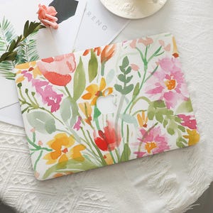 Wild Spring Flowers Macbook Hartschale Schutzhülle Laptop Cover für 2025 M4 Air 15/13/11 Pro 16/15/14/13 Zoll Mac 12 Zoll 2022 2024 M1 M2 M3