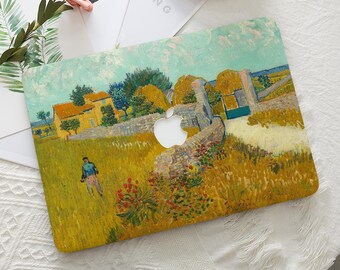 Van Gogh Farm Art Painting Macbook Hard Case Laptop Cover for 2026 Neo Air 15/13/11 Mac Pro 16/15/14/13 inch M5 M4 M3 M2 M1