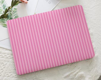 Pink Line Minimalist Macbook Protective Hard Case Laptop Cover for 2026 Neo Air 15/13/11 Mac Pro 16/15/14/13 Inch A3429 A3426 M5 M4 M3 M2 M1