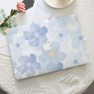 Blauwe inkt verf Macbook Case Macbook harde beschermhoes Laptopcover voor 2025 Air 15/13/11 Inch A3240 Mac Pro 13/14/15/16 2024 M4 M3 M2 M1