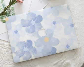 Blue Ink Paint Macbook Hard Protective Case Laptop Cover for MacBook For Macbook Air 11/13 Pro 13/14/15/16 2008-2021 Inch