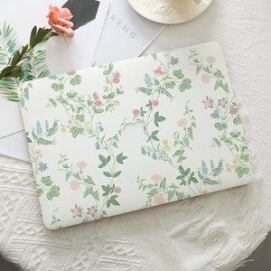 Capa protetora rígida para laptop com folhas de flores e plantas para Macbook Air 2025 de 15/13/11 polegadas A3240 Macbook Pro 13/14/15/16 2024 M4 M3 M2
