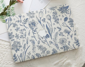 Elegant Flowers Floral Macbook Hard Protective Case Laptop Cover for 2026 Neo 13 Air 15/13/11 Mac Pro 16/15/14/13 inch A3434 M5 M4 M3 M2 M1