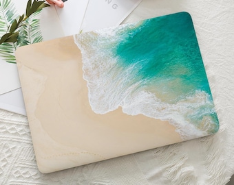 Beach Waves Nature Macbook Hard Protective Case Laptop Cover for 2026 Neo 13 Air 15/13/11 A3448 Mac Pro 16/15/14/13inch A3434 M5 M4 M3 M2 M1